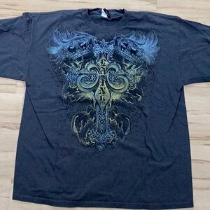Vintage 2009 LA Ink Logo Grey Gray Tee Shirt XL‎